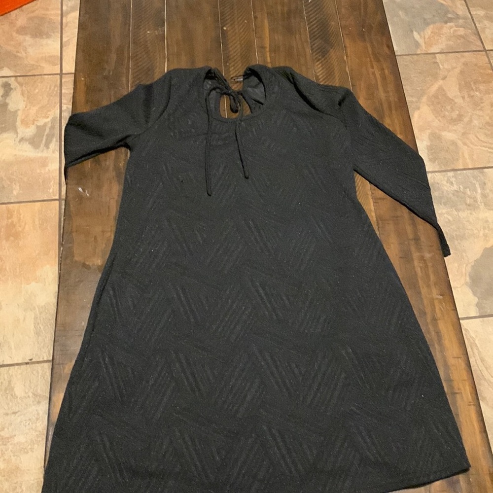 Black long sleeve dress with tie close. Size medium from Dillards